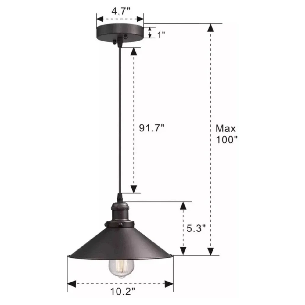 Zeyu Oil Rubbed Bronze Pendant Light Fixtures 2 Pack Modern‎ Industrial Style